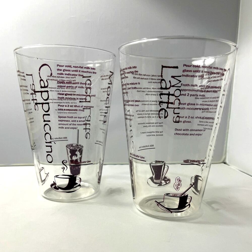Pair Coffee Shakers w/ Recipe Instructions,‎ Glass